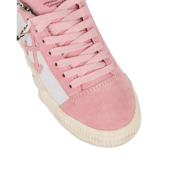 Off-White Vulcanized Canvas Suede Low-Top Sneakers - 10 - White Pink - Picture 5 of 5